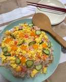 甘酢と鮭フレークで作る！簡単ちらし寿司