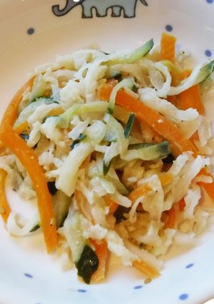 【保育園給食】切干大根のみそマヨサラダ-レシピのメイン写真