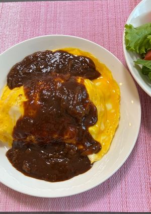 卵乗せるだけの簡単オムライス-レシピのメイン写真