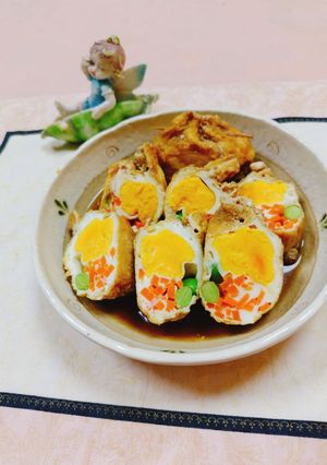 油揚げ卵入り茶巾煮♫-レシピのメイン写真
