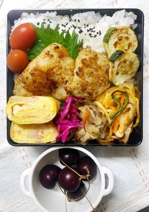 7/9ﾖｯﾁｬﾝ☆ パン粉焼きお弁当-レシピのメイン写真