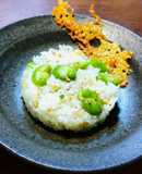 空豆のガーリックライス　発芽燕麦入りご飯