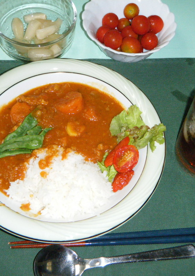 自家製トマトソースを使ったトマトカレー-レシピのメイン写真