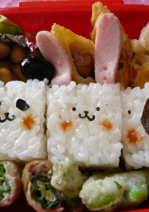 キューブ型でパンダ・うさぎ・コアラ-レシピのメイン写真