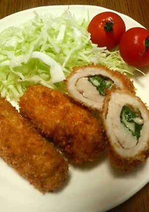 鶏むね肉でシソ&チーズ一口カツ-レシピのメイン写真