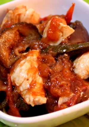 鶏と夏野菜のバルサミコ酢＆トマト煮こみ-レシピのメイン写真