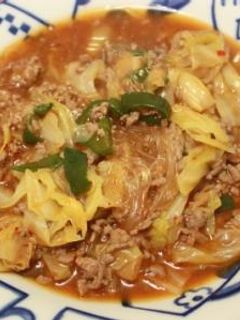 キャベツと挽肉のピリ辛炒め煮♡-レシピのメイン写真