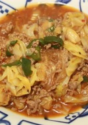 キャベツと挽肉のピリ辛炒め煮♡-レシピのメイン写真