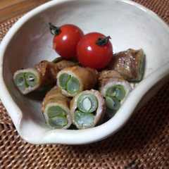 รูปของ 豚肉いんげん巻きでしょうが焼き！