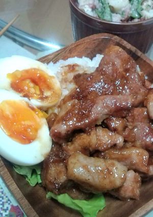 ジュ〜シ〜ポーク丼-レシピのメイン写真
