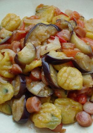 夏野菜たっぷりカボチャのニョッキ-レシピのメイン写真