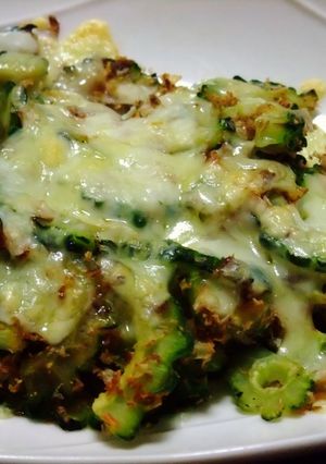 ゴーヤとおかかのチーズ焼き①-レシピのメイン写真
