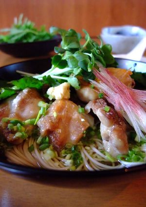 【ランチ】焼き鳥にゅうめん　-レシピのメイン写真