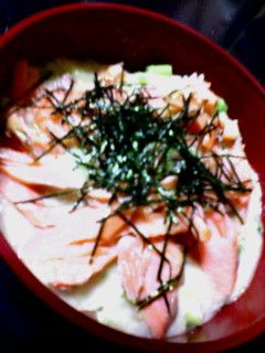 簡単★とろろ鮭丼-レシピのメイン写真