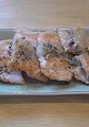 サーモンの塩炒めレモンバジル風味-レシピのメイン写真