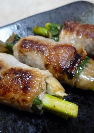 豚肉アスパラ巻き巻き-レシピのメイン写真