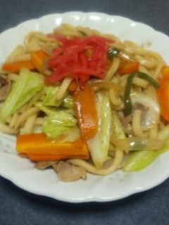 (増量)ヤマキめんつゆで焼きうどん-レシピのメイン写真