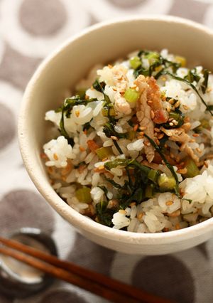 野沢菜と豚肉の混ぜご飯-レシピのメイン写真