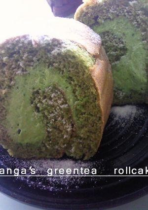 簡単ふわロールⅡお抹茶＊材料は５つだけ-レシピのメイン写真