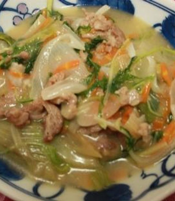 豚肉・レタス・水菜のシャキシャキ塩炒め煮-レシピのメイン写真