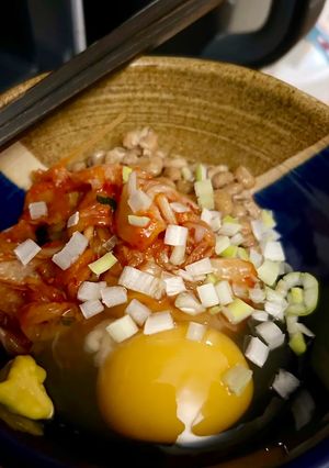 腸活☆簡単☆激うま キムチ納豆卵ごはん-レシピのメイン写真