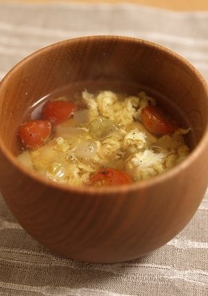 みょうがの洋風かきたまスープ♪-レシピのメイン写真
