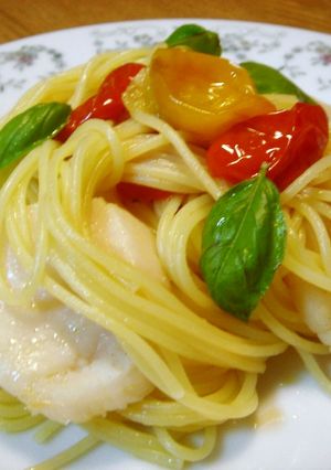ドライトマトとホタテのパスタ-レシピのメイン写真