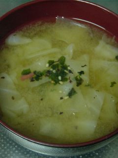 お味噌汁に☆しそ風味♪-レシピのメイン写真