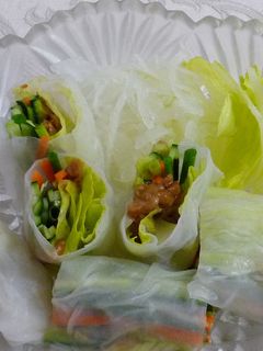納豆で生春巻き!サラダ風-レシピのメイン写真