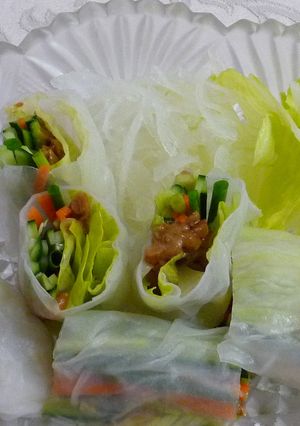 納豆で生春巻き!サラダ風-レシピのメイン写真
