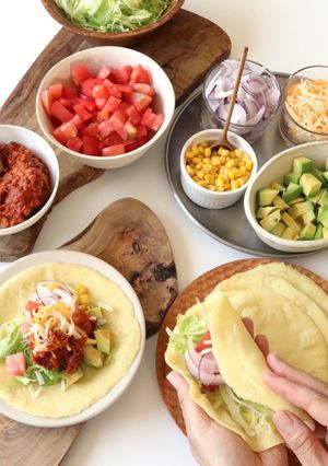 レンジで簡単☆大豆粉と米粉のトルティーヤ-レシピのメイン写真
