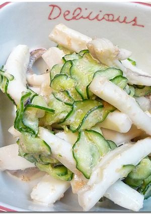イカとキュウリ ♪明太味噌マヨ♪ 和え-レシピのメイン写真