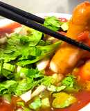 ソーセージとトマト缶のスープ