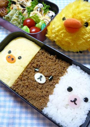 簡単キャラ弁✿リラックマの3色弁当-レシピのメイン写真