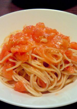簡単！和えるだけ！トマトの冷製パスタ-レシピのメイン写真