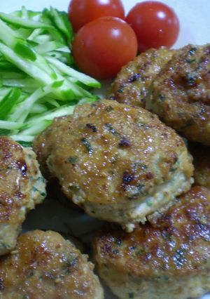 大葉たっぷり　鶏のつくね照焼き-レシピのメイン写真