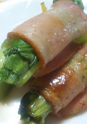 ★チンゲン菜のベーコン巻き★-レシピのメイン写真