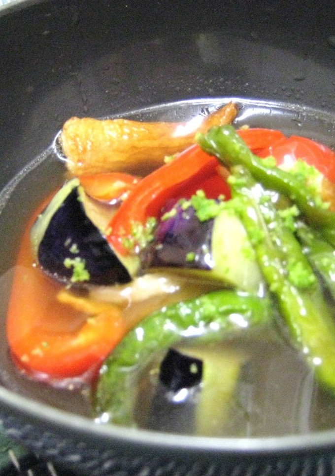 鮮やか涼やか！夏野菜の揚げびたし-レシピのメイン写真