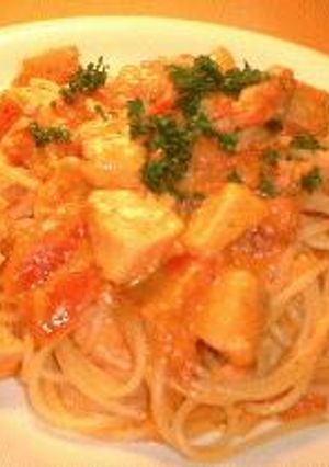 サーモンのトマトクリームパスタ☆-レシピのメイン写真