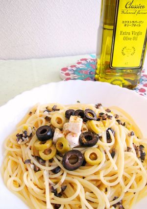 フェタチーズとオリーブのトルコ風パスタ♪-レシピのメイン写真
