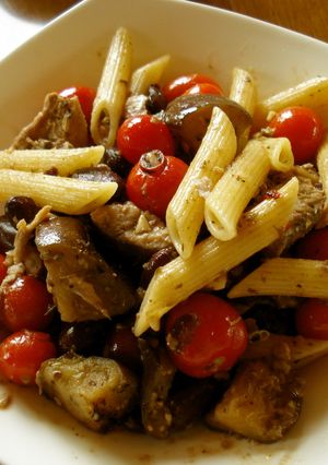 サバ缶で！なすとトマトのイタリアンパスタ-レシピのメイン写真