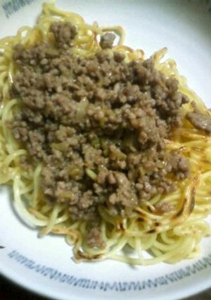 豚ミンチ乗っけ焼きそば♪-レシピのメイン写真