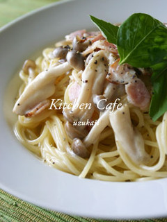 ベーコンとしめじのクリームパスタ-レシピのメイン写真