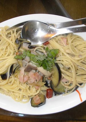 簡単材料☆なすときのこの和風パスタ-レシピのメイン写真