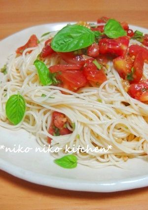 簡単♡フルーツトマトの冷たいパスタ-レシピのメイン写真