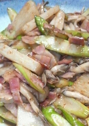 長いもと舞茸の胡麻ドレ炒め-レシピのメイン写真
