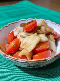 ミニトマトときのこのにんにく炒め-レシピのメイン写真