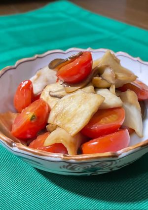 ミニトマトときのこのにんにく炒め-レシピのメイン写真