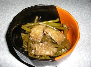 さつまいもの茎（つる）とアゲの煮物-レシピのメイン写真