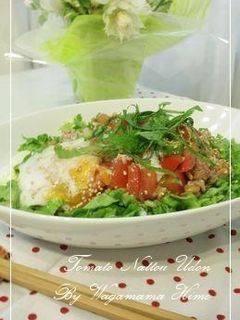 暑い夏にスタミナ満点✿トマト納豆うどん。-レシピのメイン写真